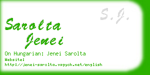 sarolta jenei business card